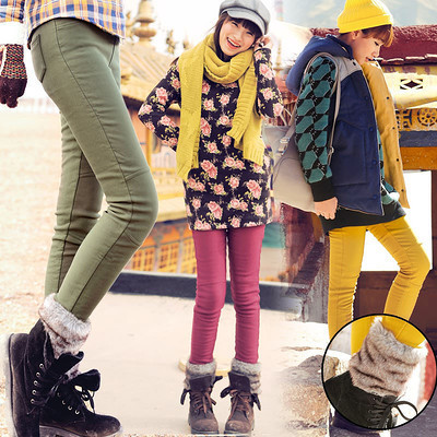 冬日時尚必備 韓版顯瘦加絨彈力翻毛卷邊修身小腳褲，打造溫暖與氣質并存的女神范